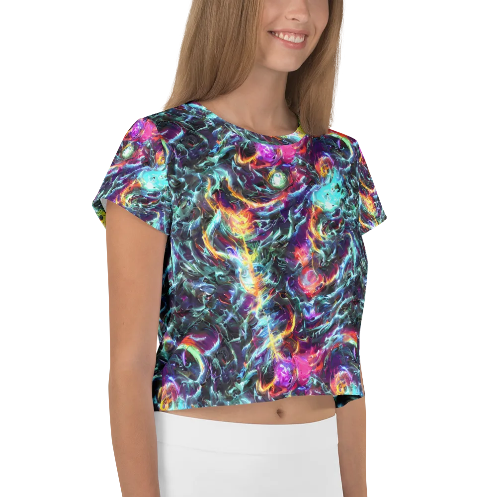 Fathomless Glow on Crop Tee — Right