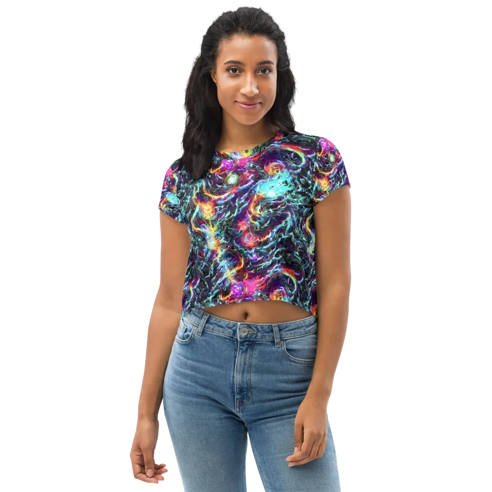 Fathomless Glow on Crop Tee — Front