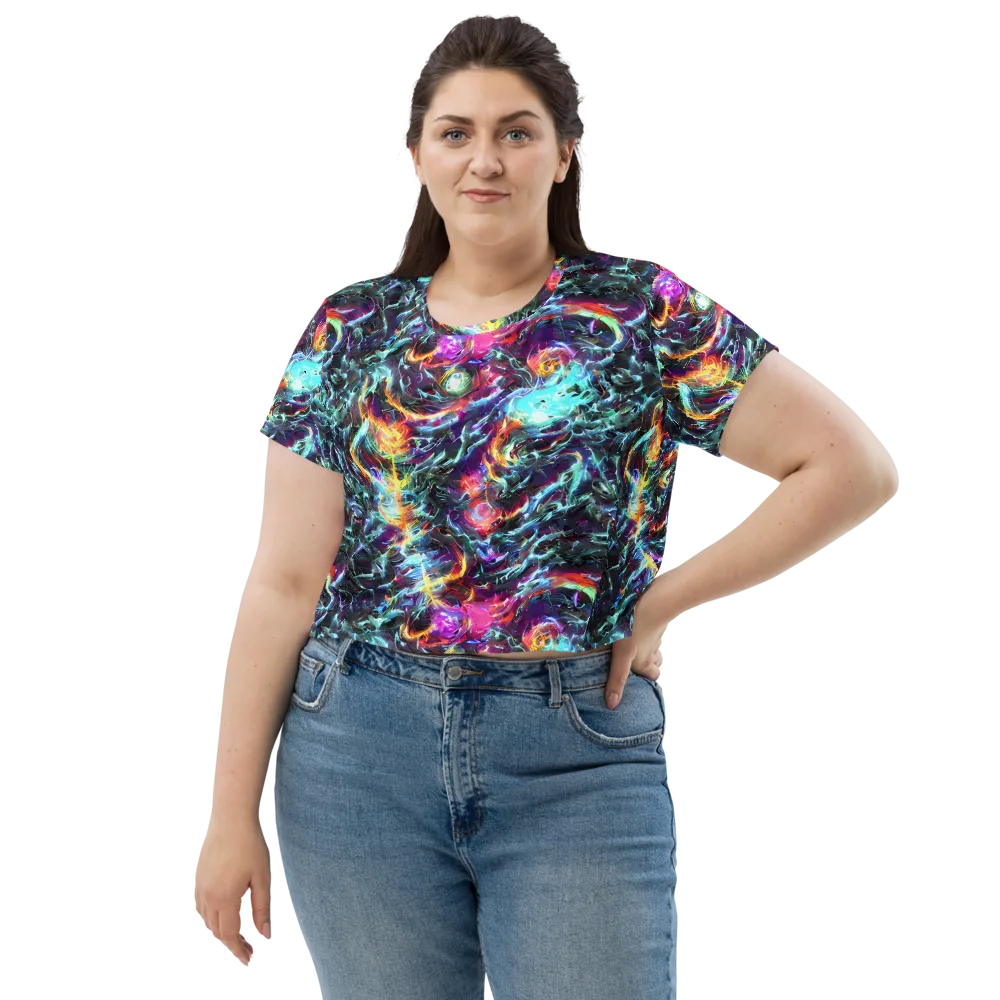 Fathomless Glow on Crop Tee — Front