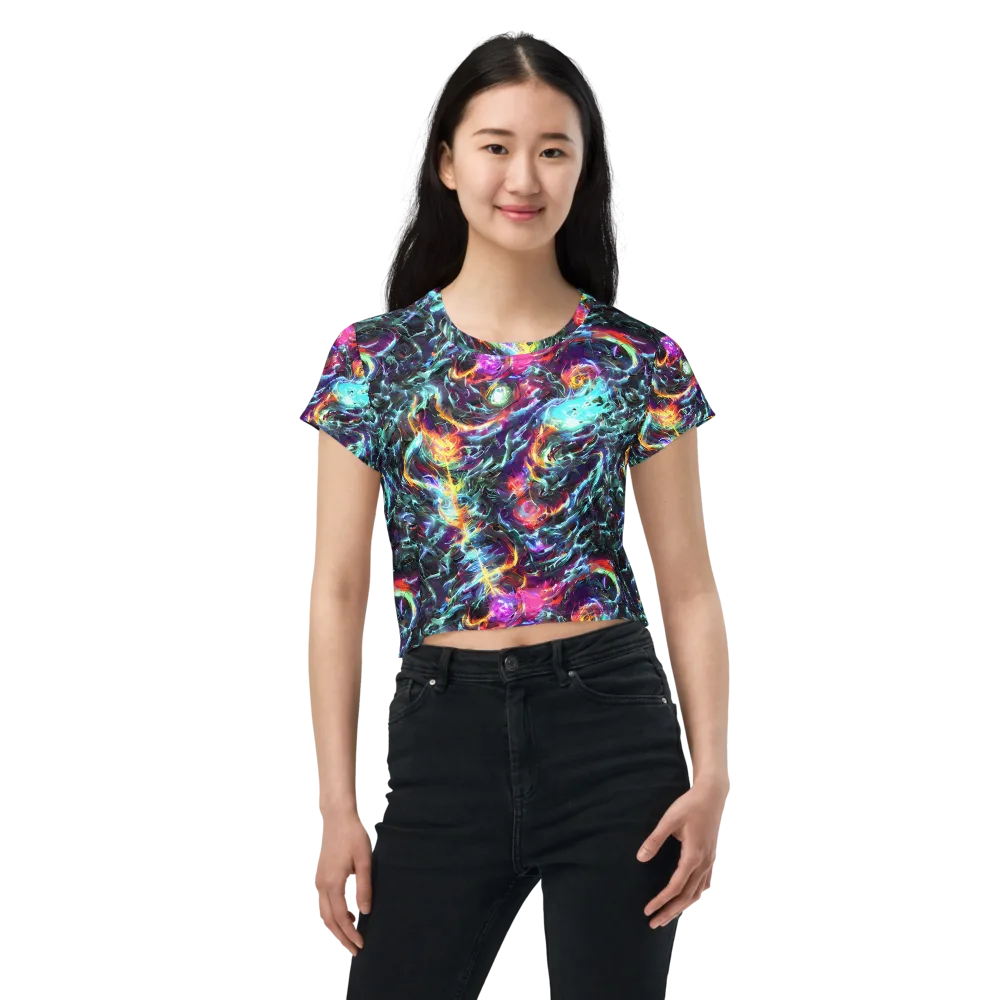 Fathomless Glow on Crop Tee — Front