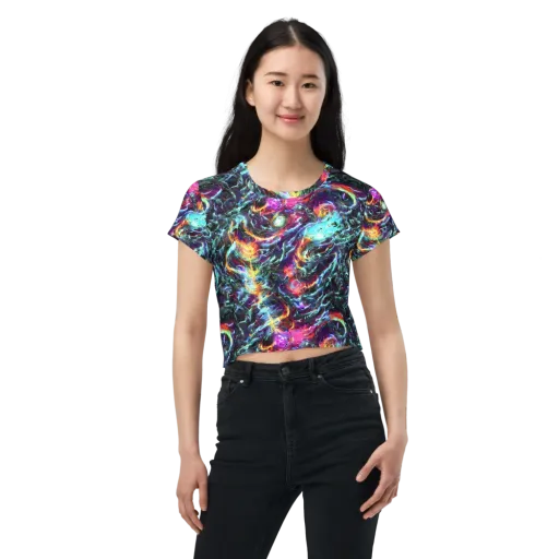 Fathomless Glow on a Crop Tee