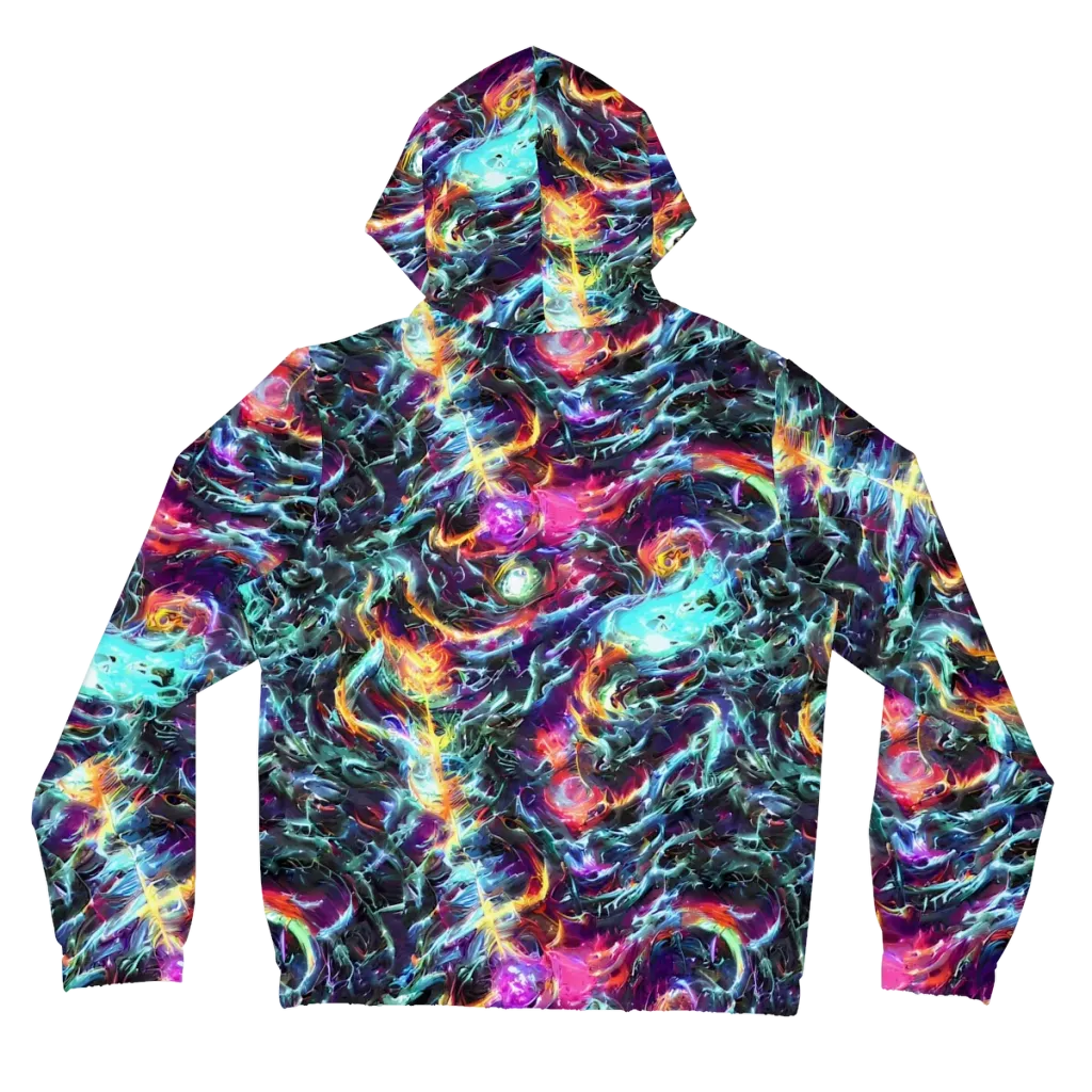 Fathomless Glow on Women's Full-Zip Hoodie — Back