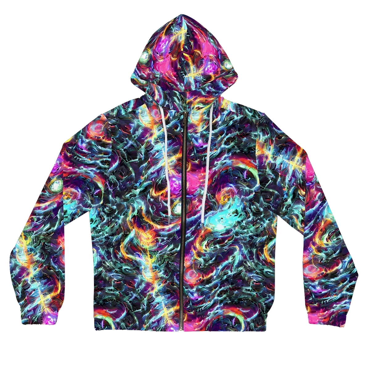 Fathomless Glow on Women's Full-Zip Hoodie — Front