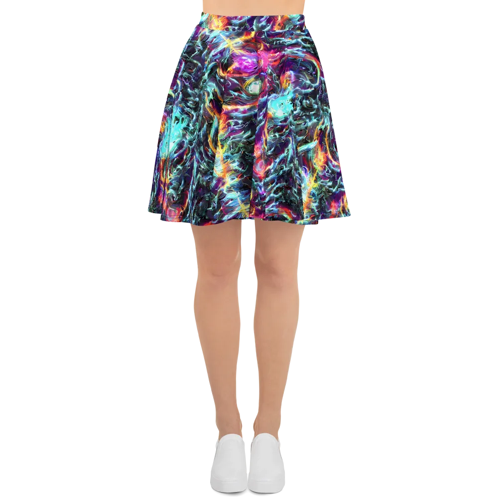 Fathomless Glow on Skater Skirt — Front