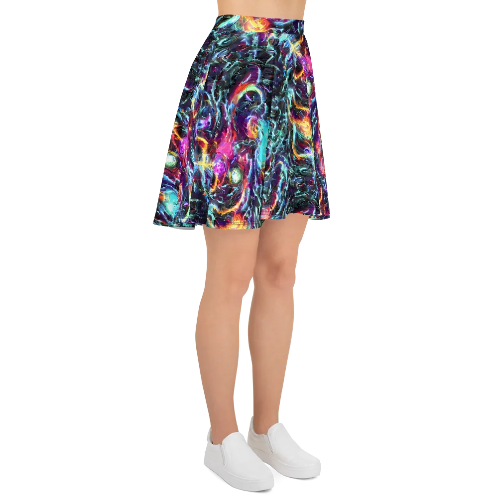 Fathomless Glow on Skater Skirt — Right