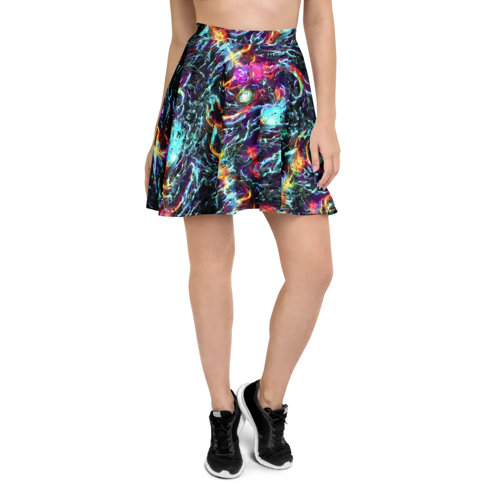 Fathomless Glow on Skater Skirt — Front