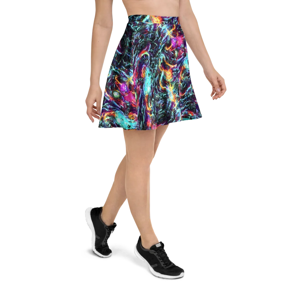 Fathomless Glow on Skater Skirt — Right