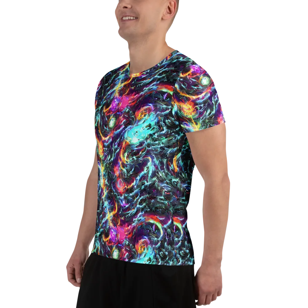 Fathomless Glow on Men's Athletic T-Shirt — Left
