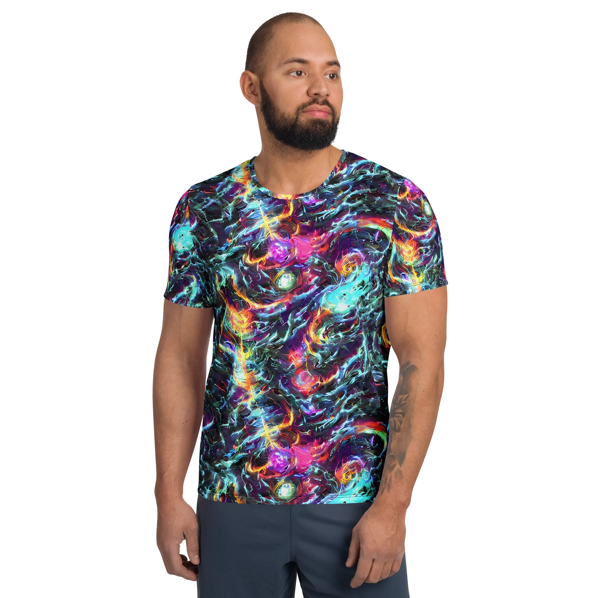 Fathomless Glow on Men's Athletic T-Shirt — Front