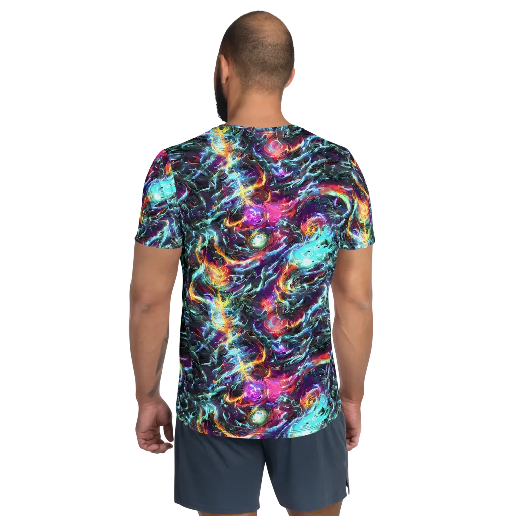 Fathomless Glow on Men's Athletic T-Shirt — Back
