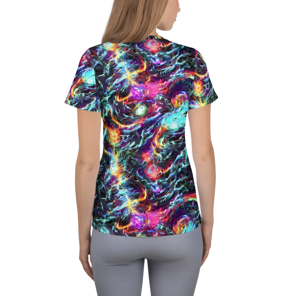 Fathomless Glow on Women's Athletic T-Shirt — Back