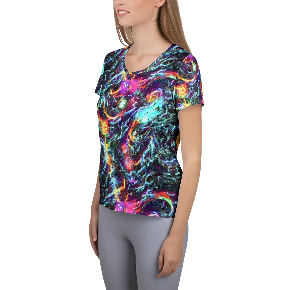Fathomless Glow on Women's Athletic T-Shirt — Left