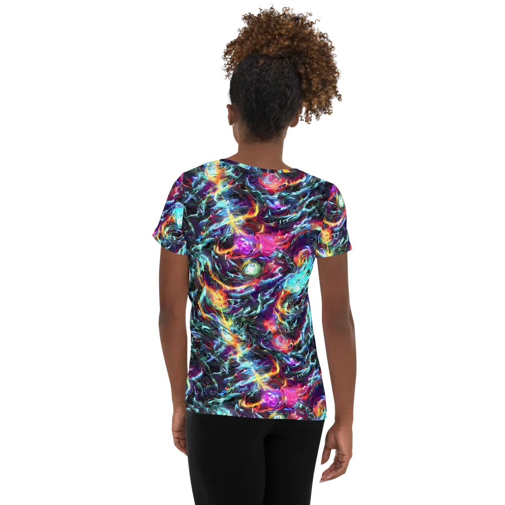 Fathomless Glow on Women's Athletic T-Shirt — Back