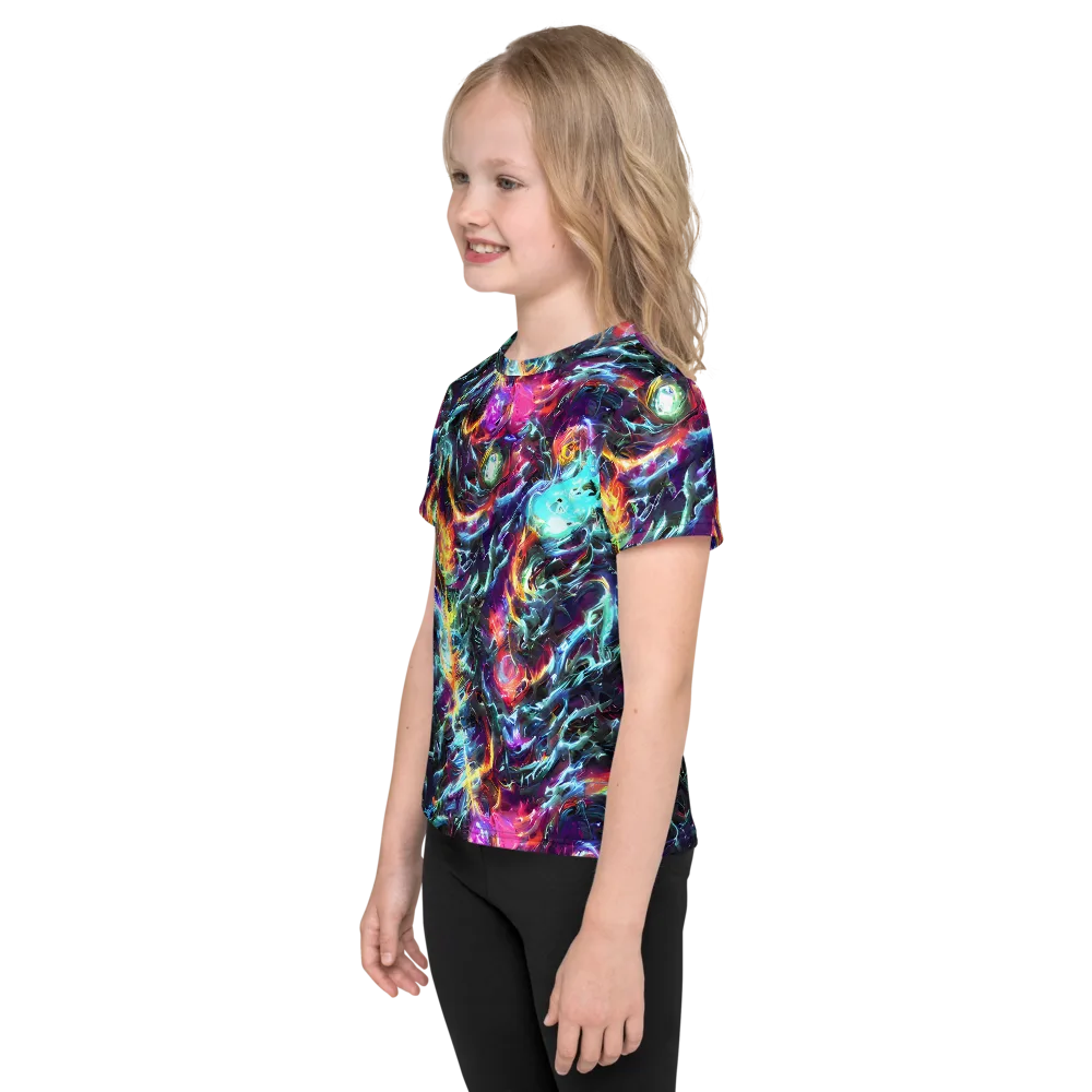 Fathomless Glow on Kids Crew Neck T-Shirt — Left