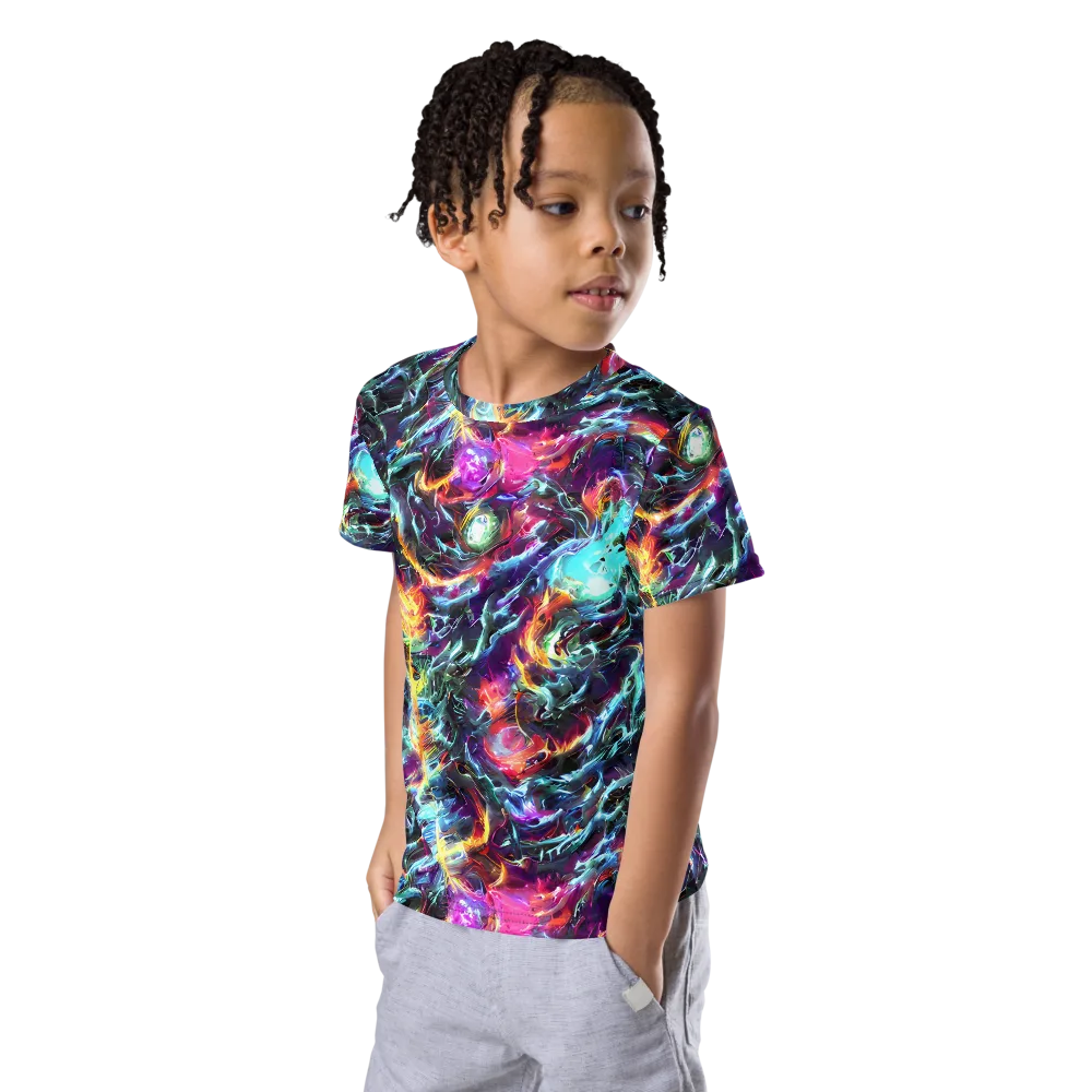 Fathomless Glow on Kids Crew Neck T-Shirt — Left Front