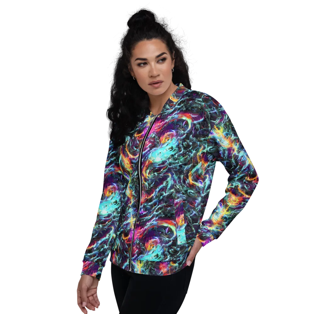 Fathomless Glow on Bomber Jacket — Left