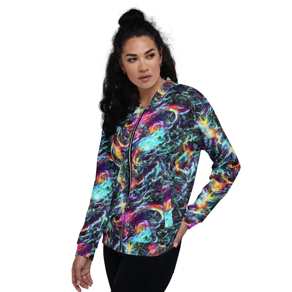 Fathomless Glow on Bomber Jacket — Left