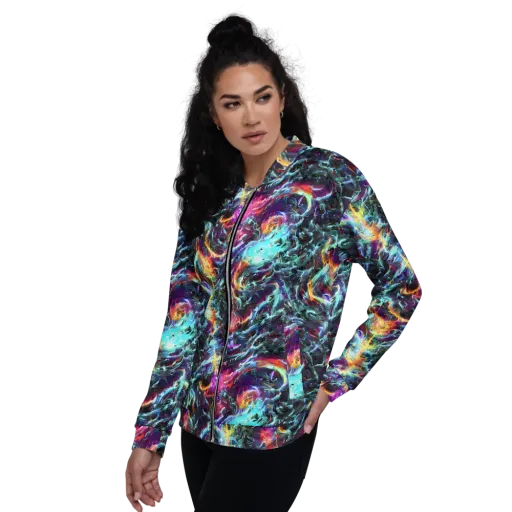 Fathomless Glow on a Bomber Jacket