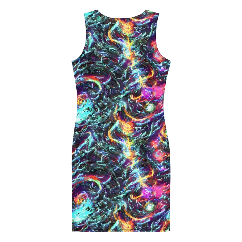 Fathomless Glow on Bodycon Dress — Back