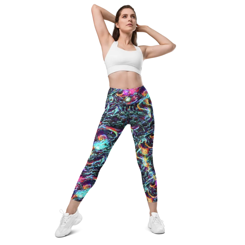 Fathomless Glow on Leggings with Pockets — Front