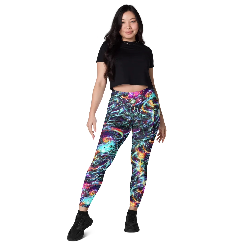 Fathomless Glow on Leggings with Pockets — Front