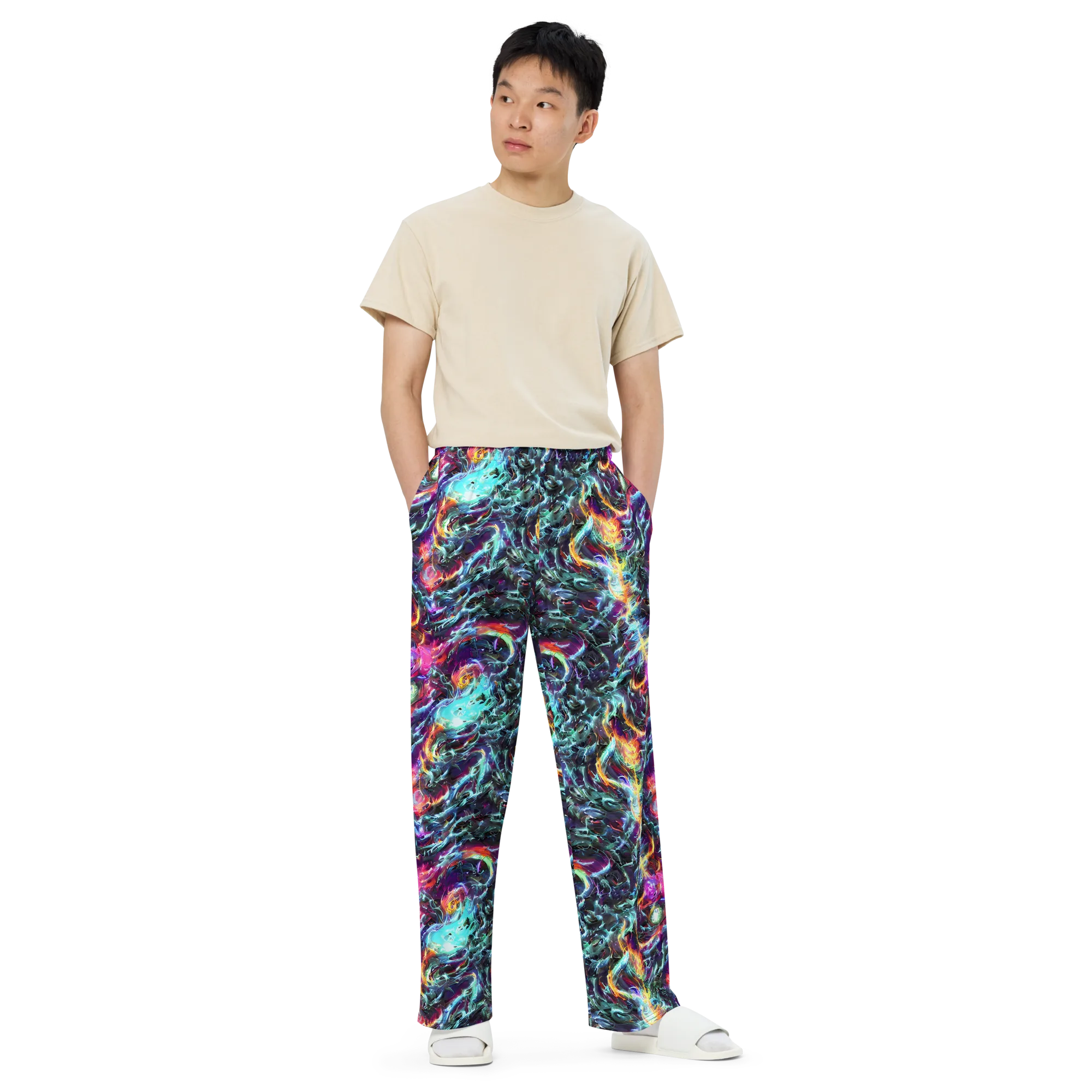 Fathomless Glow on Wide-Leg Pants — Front