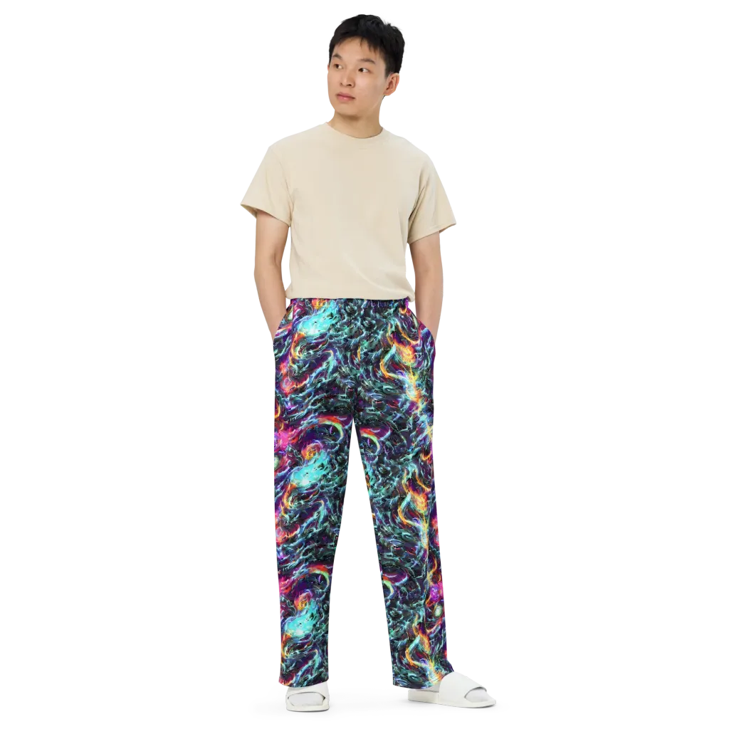 Fathomless Glow on Wide-Leg Pants — Front