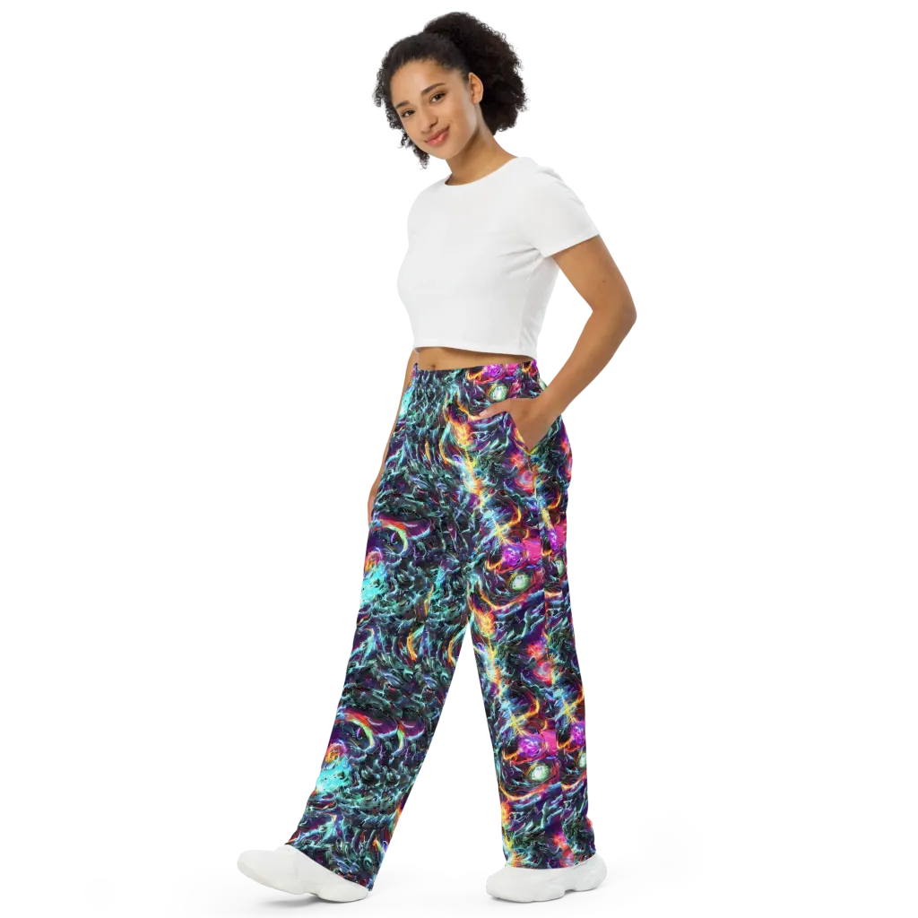 Fathomless Glow on Wide-Leg Pants — Left Front
