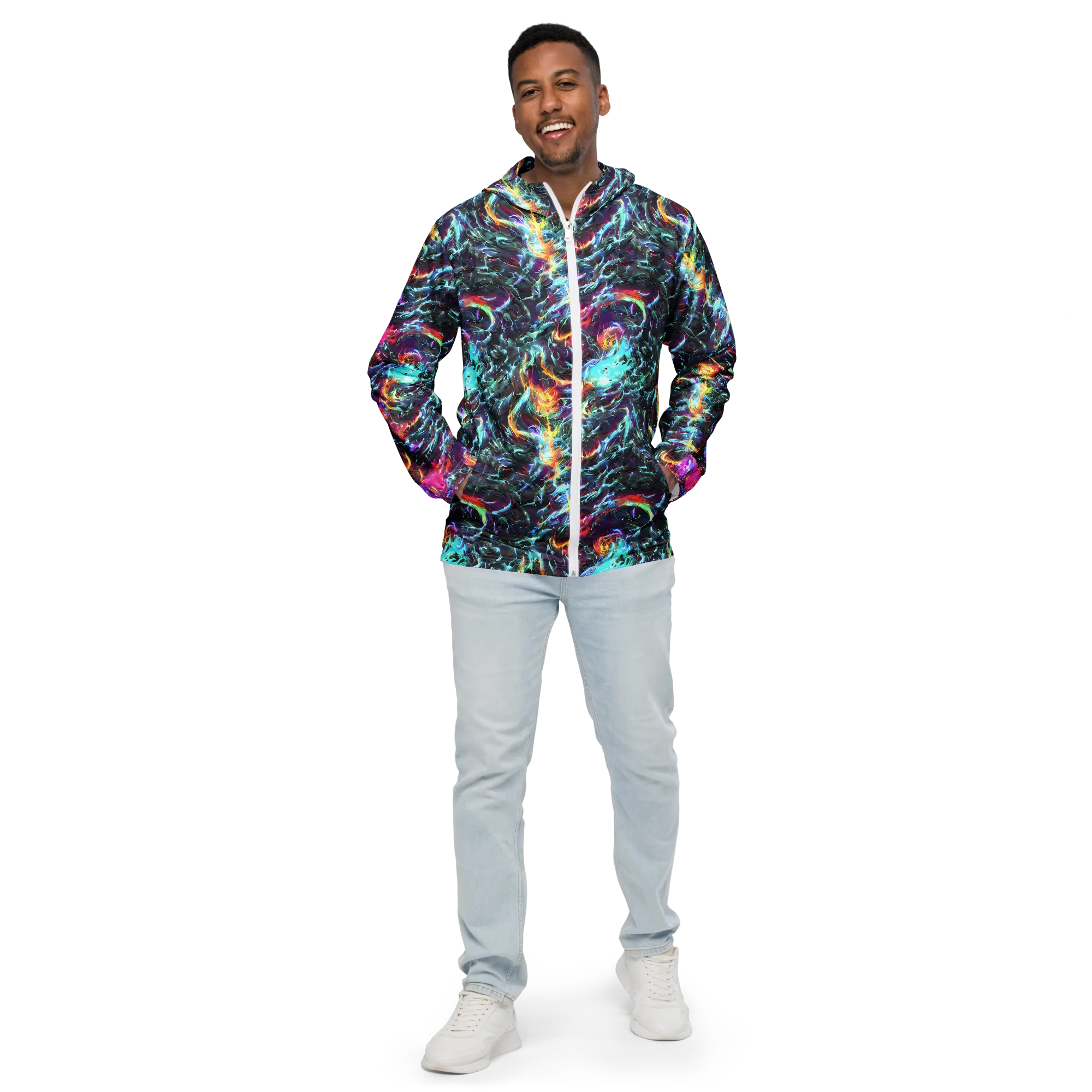 Fathomless Glow on Men's Windbreaker — Front