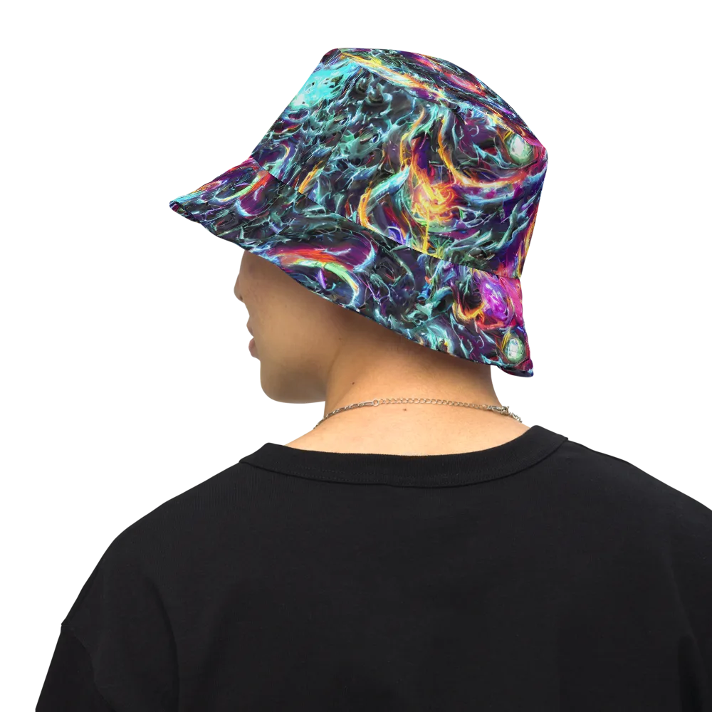 Fathomless Glow on Reversible Bucket Hat — Back Inside