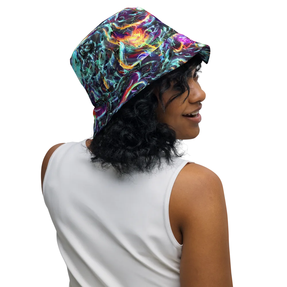 Fathomless Glow on Reversible Bucket Hat — Right Outside