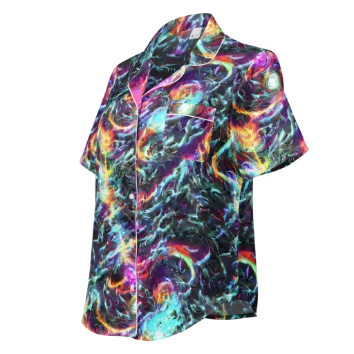 Fathomless Glow on a Women's Short Sleeve Pajama Top