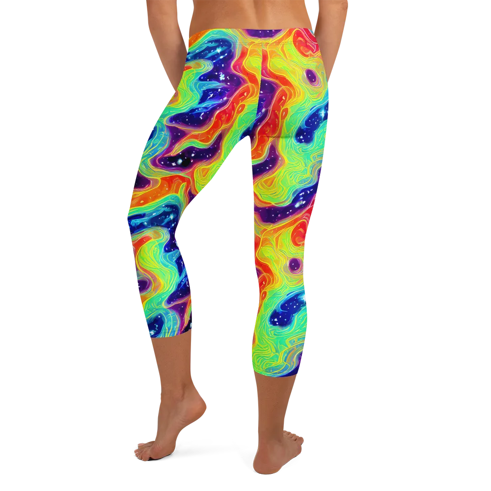 Nova Marble on Capri Leggings — Back
