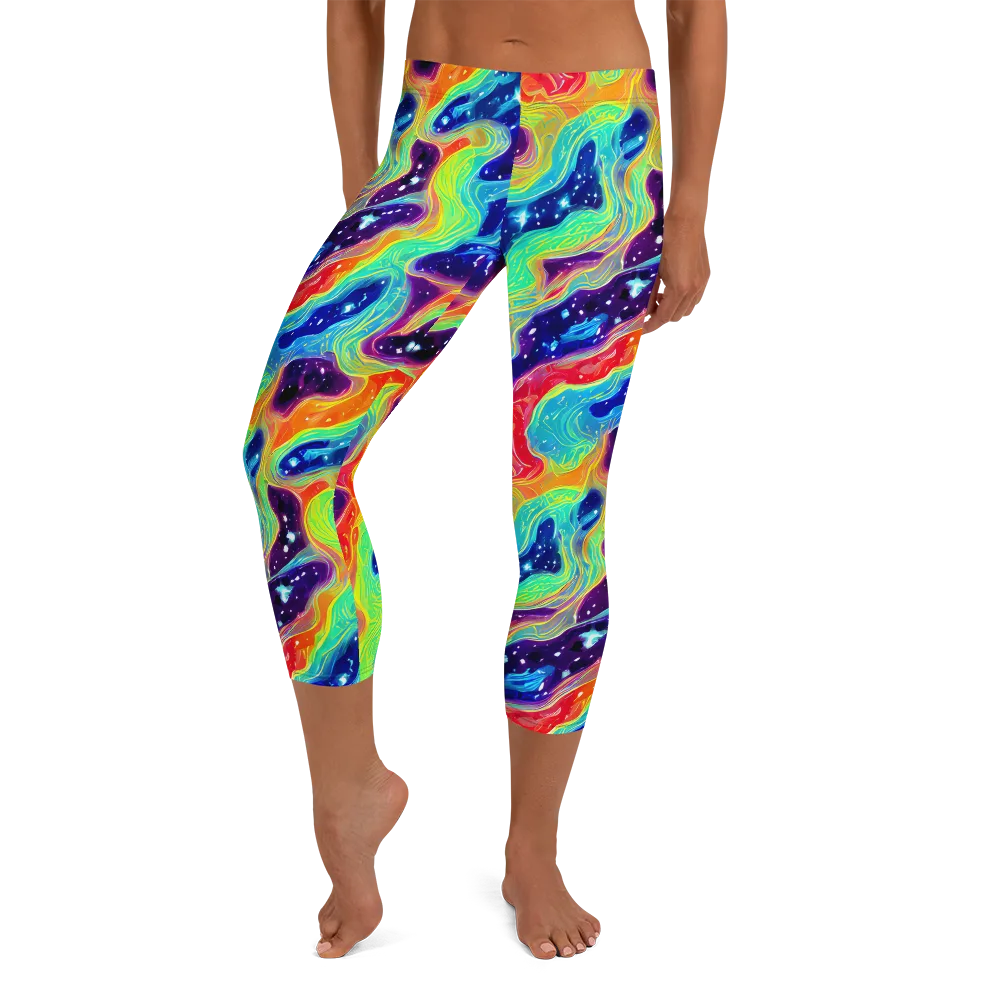 Nova Marble on Capri Leggings — Front