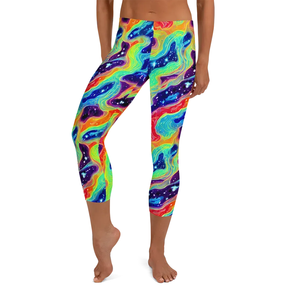 Nova Marble on Capri Leggings — Front