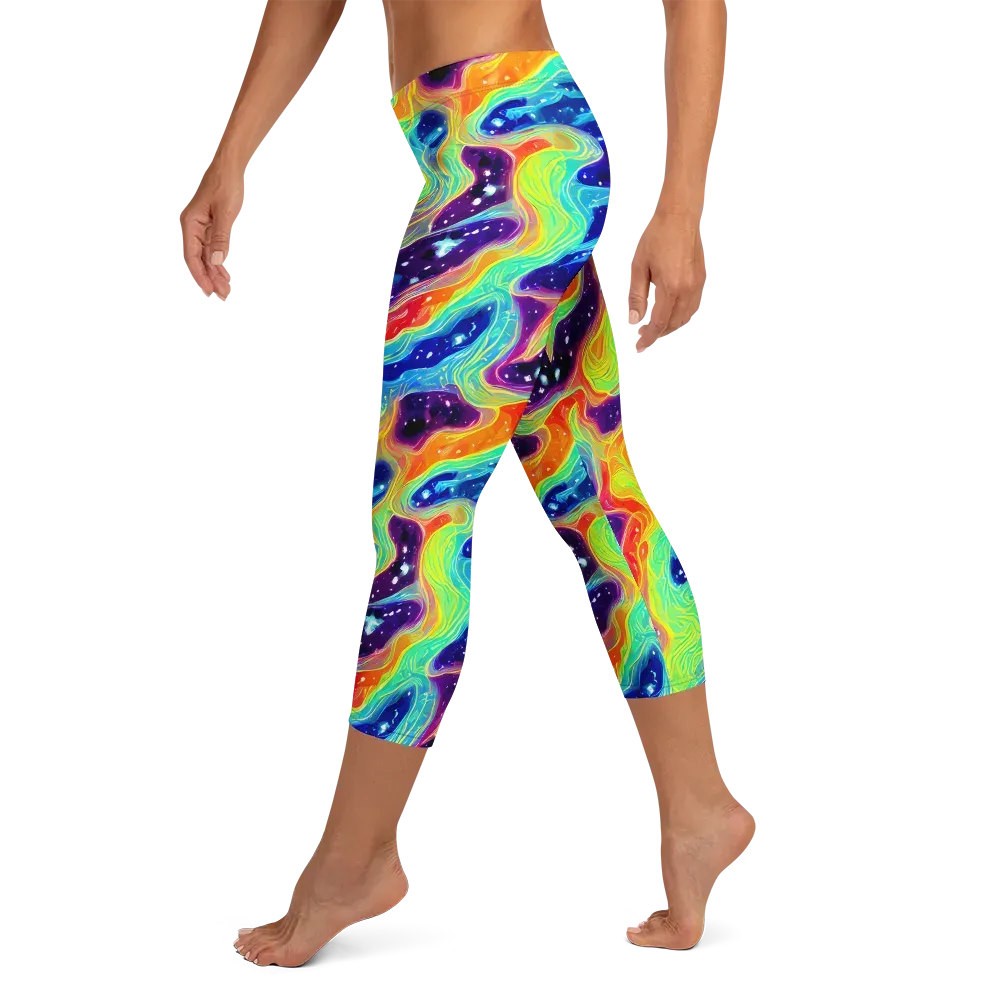 Nova Marble on Capri Leggings — Left