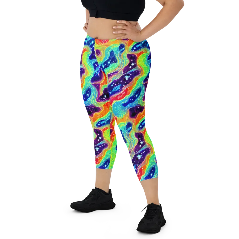 Nova Marble on Capri Leggings — Front
