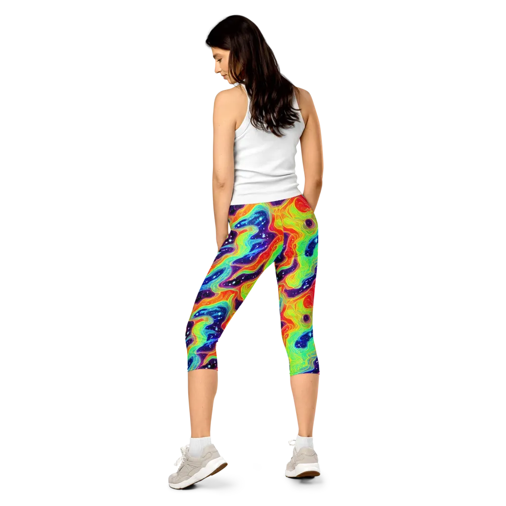 Nova Marble on Capri Leggings — Back