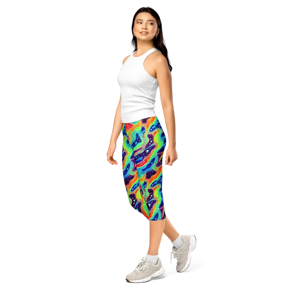 Nova Marble on Capri Leggings — Left Front