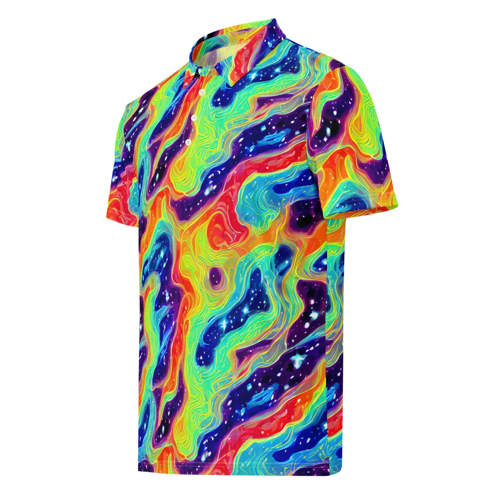 Nova Marble on Men's Slim Fit Polo Shirt — Left Front