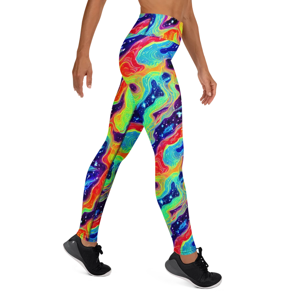 Nova Marble on Yoga Leggings — Right
