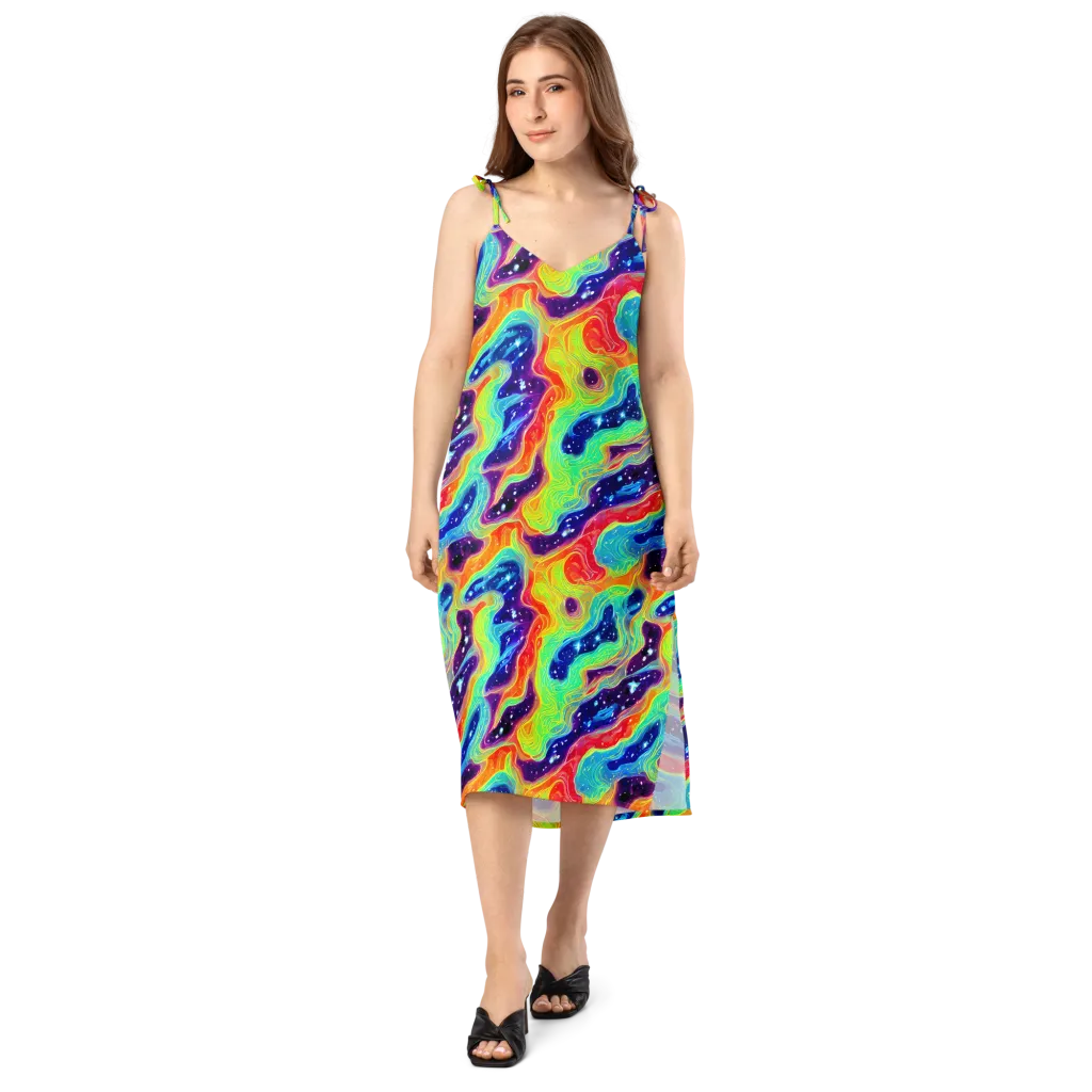 Nova Marble on Slip Dress — Front