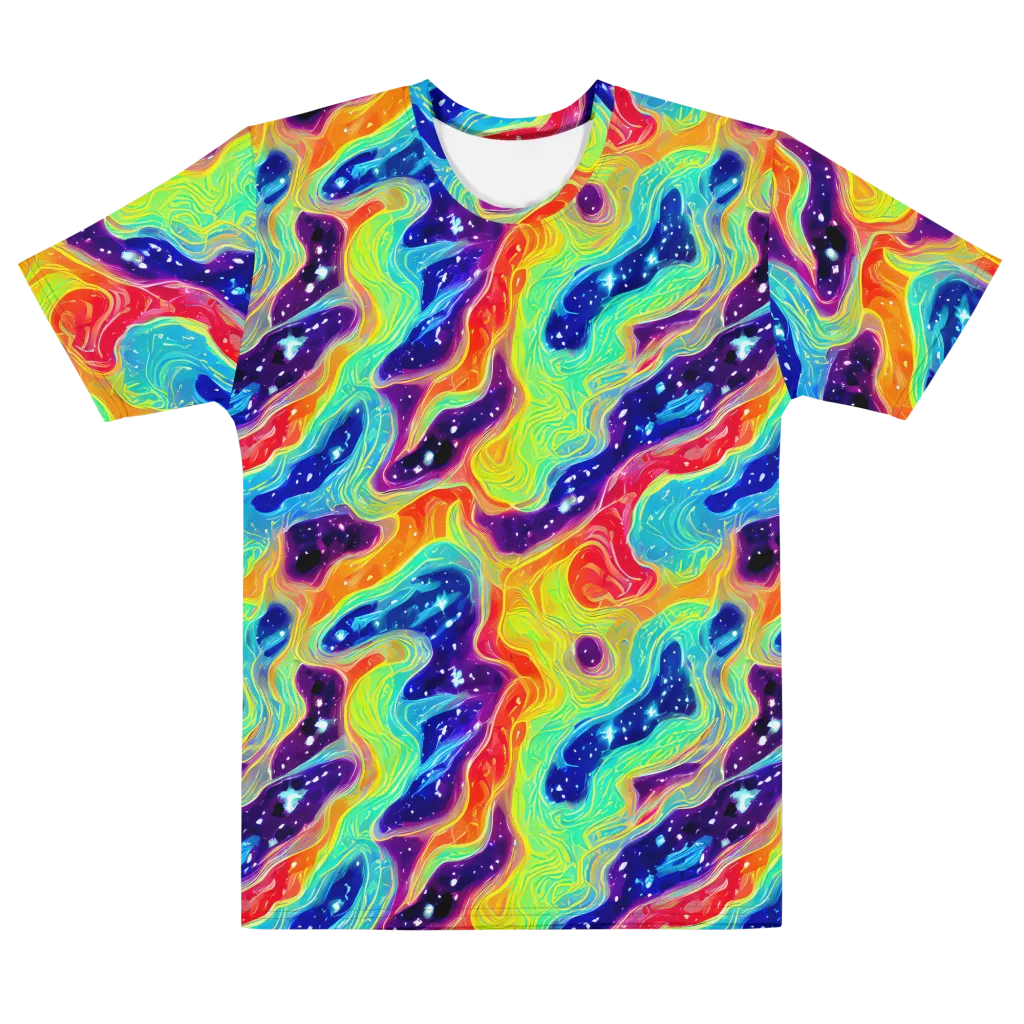 Nova Marble on Men's Cotton Crew Neck T-Shirt — Front