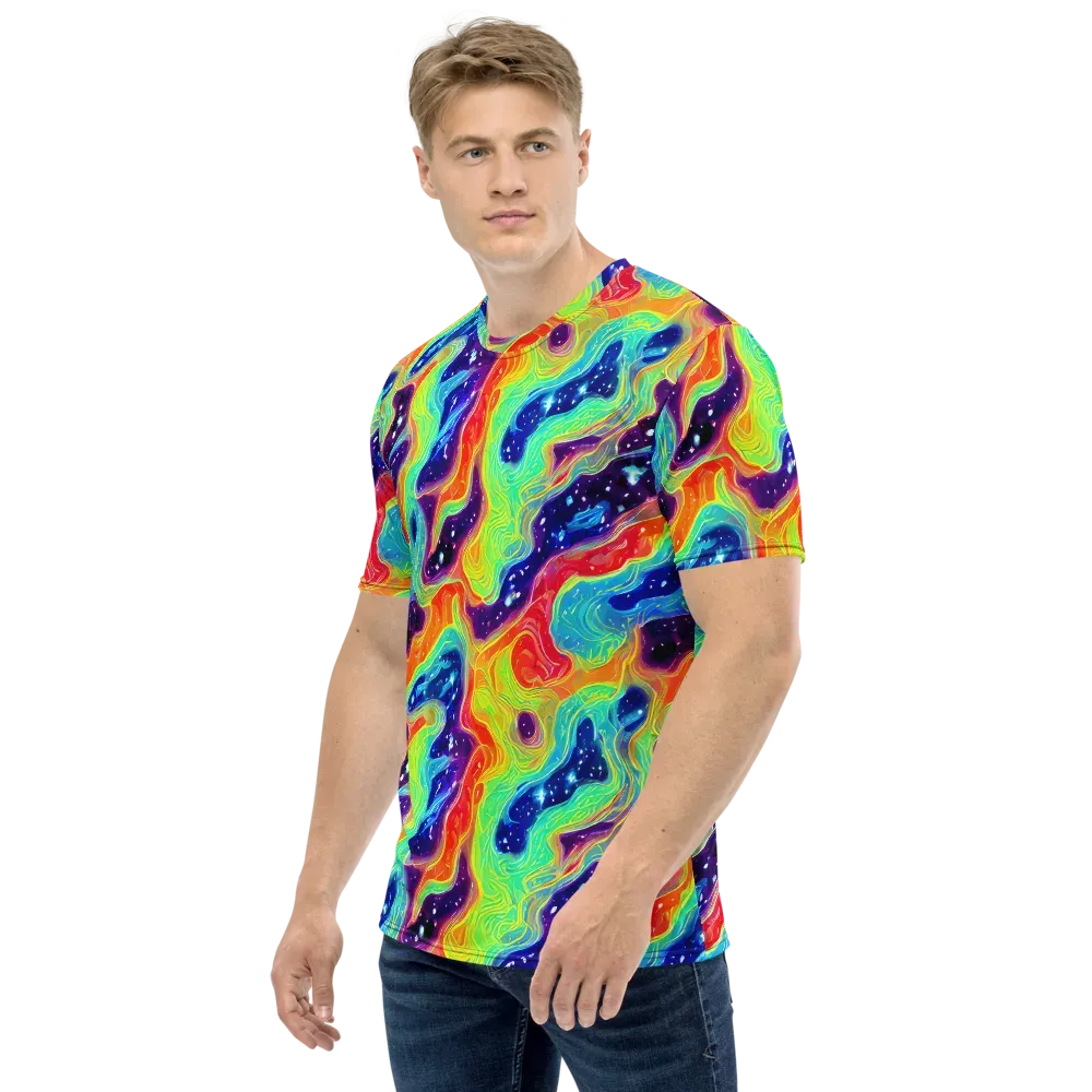 Nova Marble on Men's Crew Neck T-Shirt — Left