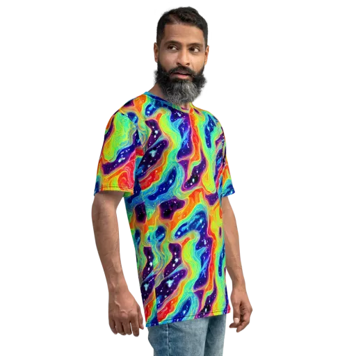 Nova Marble on a Men's Crew Neck T-Shirt