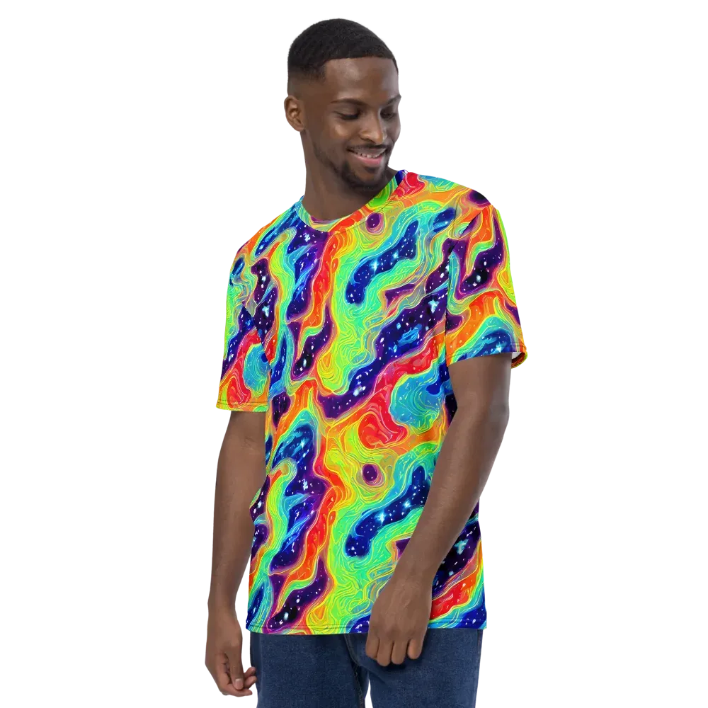 Nova Marble on Men's Crew Neck T-Shirt — Left