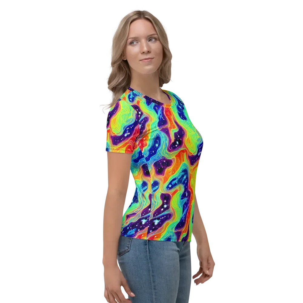 Nova Marble on Women's Crew Neck T-Shirt — Right