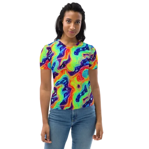 Nova Marble on a Women's Crew Neck T-Shirt