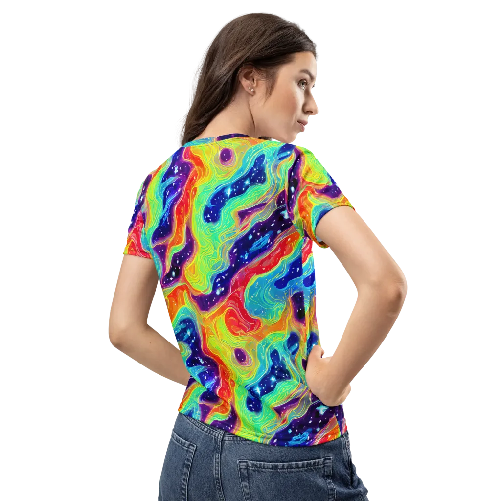 Nova Marble on Women's Crew Neck T-Shirt — Back
