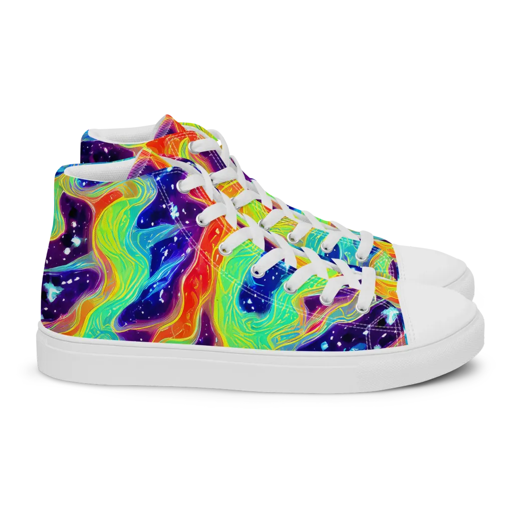 Nova Marble on Women's High Top Canvas Shoes — Right